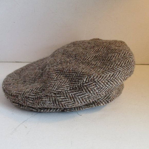 *Debenhams Vintage Brown Tan Tweed Beret. main image 11